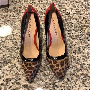 Rampage size 6 cheetah heels